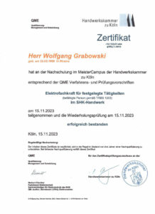 zertifikat-handwerskammer-elektrofachkraft-shk-grabowski